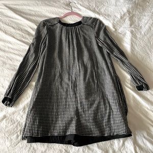 Zara Black and White Checkered Dress/Romper